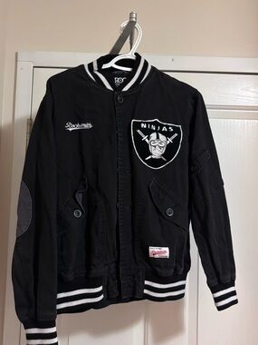 Black Men’s Bomber Jacket Ninjas Rocksmith NYC